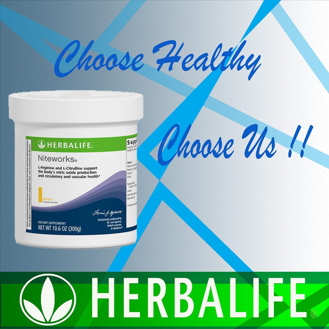 Herbalife Niteworks 15 Servings 150G (Lemon) Naturally Flavored: with L-Arginine and L-Citruline