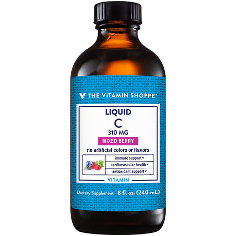 The Vitamin Shoppe Liquid Vitamin C 300MG, Antioxidant That Supports Immune and Cardiovascular Health (8 Fluid Ounces Liquid)