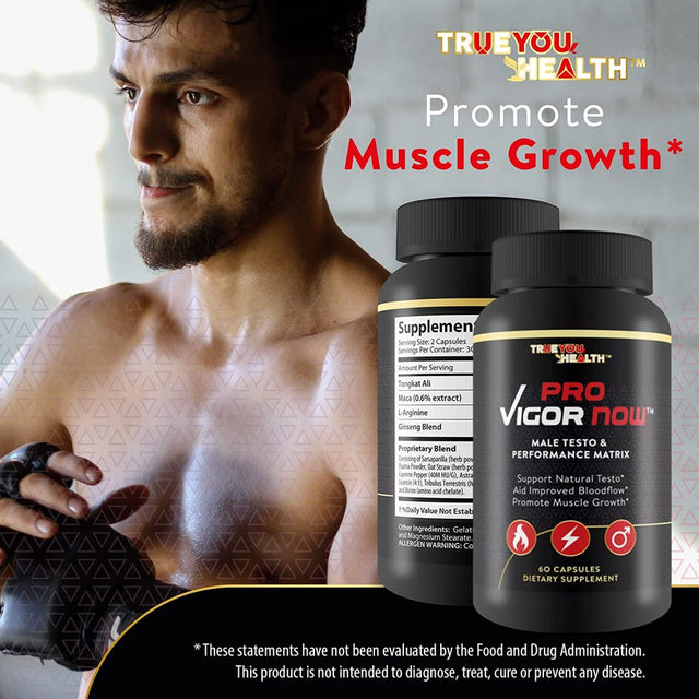 Pro Vigor Now - Pro Power Max Muira Puama Muscle Growth Support Formula - Muira Puama Herbal Formula - Muira Puama Tongkat Ali - Natural Herbal Formula to Support Blood Flow & Muscle Growth