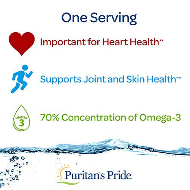 Puritans Pride Triple Strength Omega-3 Fish Oil 1360 Mg (950 Mg Active Omega-3), 240 Count