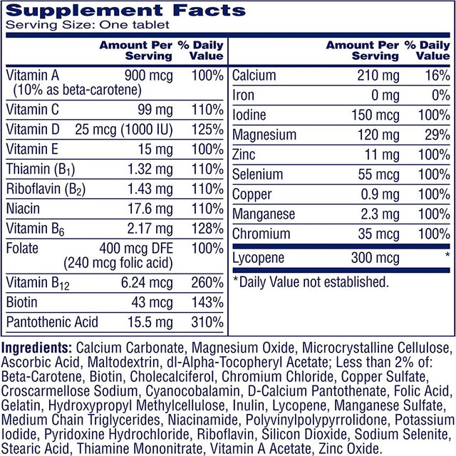 One a Day Men’S Multivitamin, Supplement with Vitamin A, Vitamin C, Vitamin D, Vitamin E and Zinc for Immune Health Support, B12, Calcium & More, 200 Count