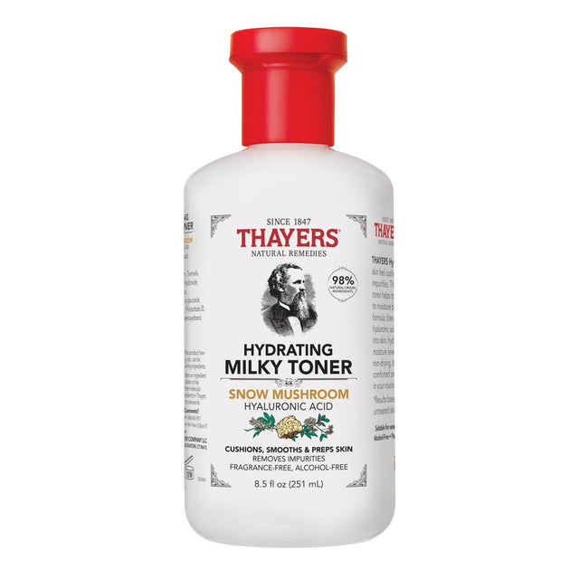 Thayers Milky Hydrating Face Toner with Snow Mushroom and Hyaluronic Acid 8.5 Fl Oz