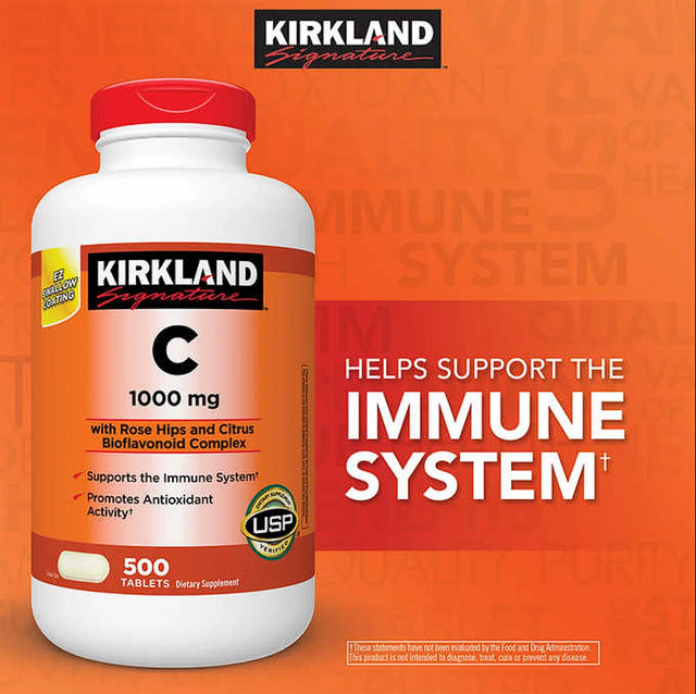 Kirkland Signature Vitamin C 1000 Mg with Rose Hips - 500 Tablet