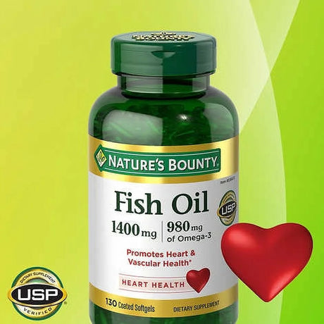 Nature'S Bounty Fish Oil 1400 Mg., 130 Softgels 980 Mg of Omega-3