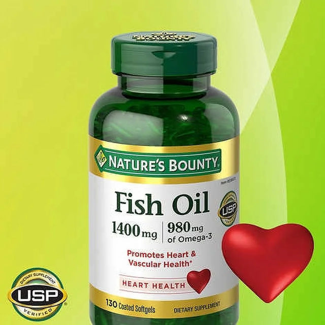 Nature'S Bounty Fish Oil 1400 Mg., 130 Softgels 980 Mg of Omega-3