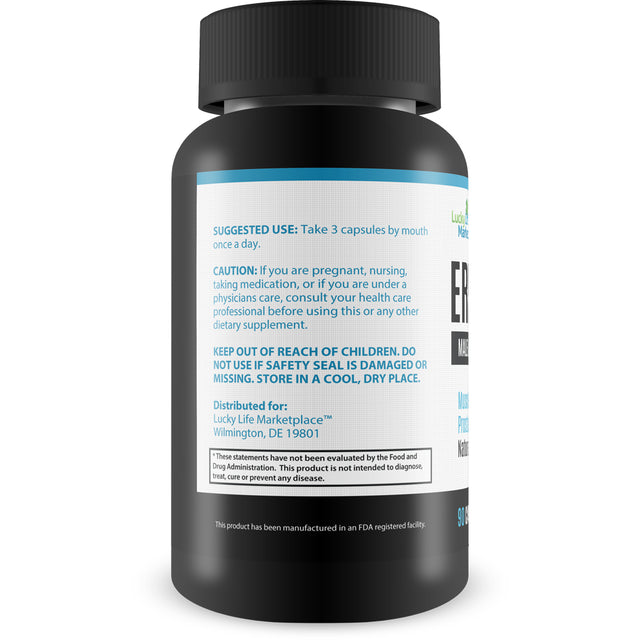 Erectifil XY Male Muscle & Prostate Support - Muscle Growth - Prostate Support - Natural Antioxidant - Help Support Improved Muscle Growth & Recovery with Natural Vitamins & Herbs - Prostate Health