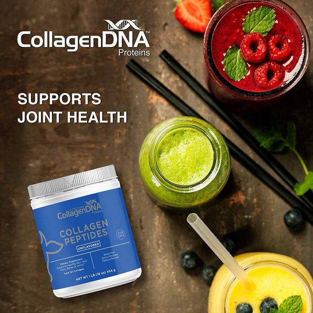 Premium Collagen Peptide Powder from Grass Fed Beef - 1 LB Unflavored, Odorless and Easy to Mix Hydrolyzed Protein Peptides (16 Oz, Beef Collagen)