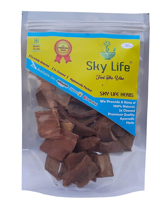 Sky Life Arjuna Bark - Arjun Ki Chaal - Terminalia Arjuna - Arjunchaal - Arjuna Chaal - Marutham Pattai - Arjunolic Myrobalan - Arjuna Bark -100Grm