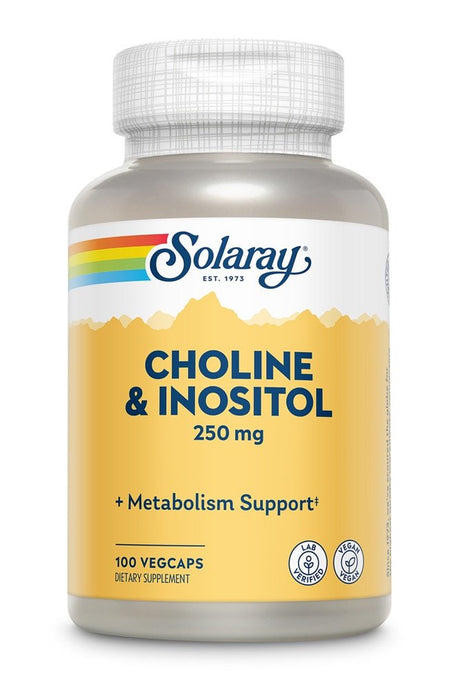 Solaray Choline and Inositol -- 100 Capsules