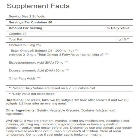 Omega-3 Salmon Oil 500 Mg (105 Mg Active Omega-3)