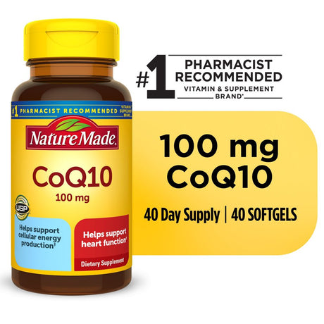 Nature Made Coq10 100Mg Softgels, Dietary Supplement for Heart Health Support, 40 Count