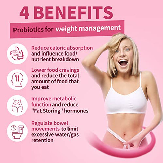 Probiotics for Women Probiotic Powder Supplement - Prebiotics and Probiotics for Weight Loss, Immune and Digestive Health Support