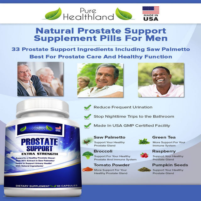 Natural Prostate Support Supplement Pills for Men.The Most Complete Formula Solutions with 33 Prostate Support Ingredients Including Saw Palmetto Vitamins Best for Prostate Care and Healthy Function!