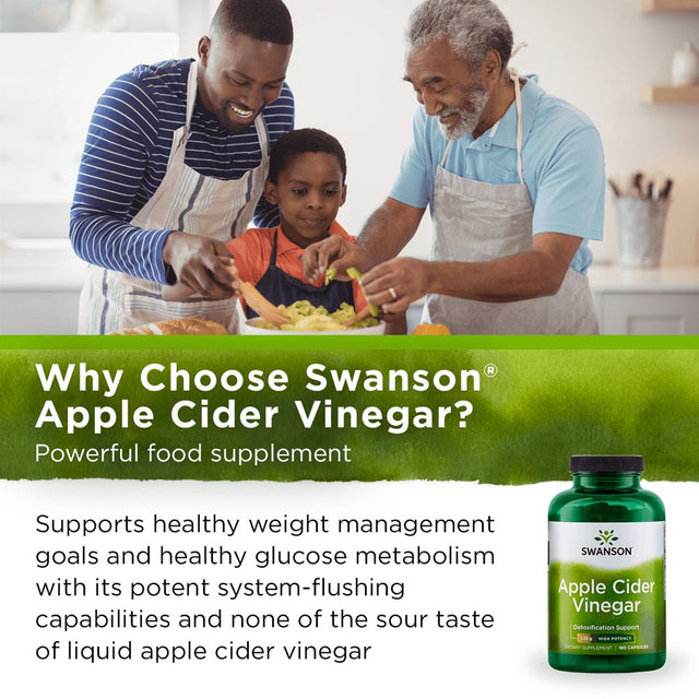 Swanson Herbal Supplements High Potency Apple Cider Vinegar 625 Mg Capsule 180Ct