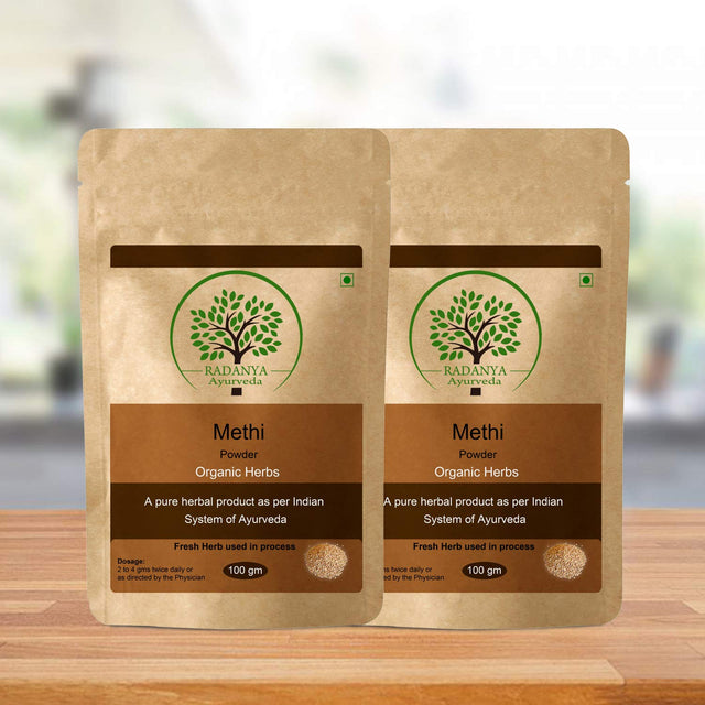 Methi Powder 100 Gram - Indian Pure Natural Essential Organic Herbal Supplement Powder - Pack of 2