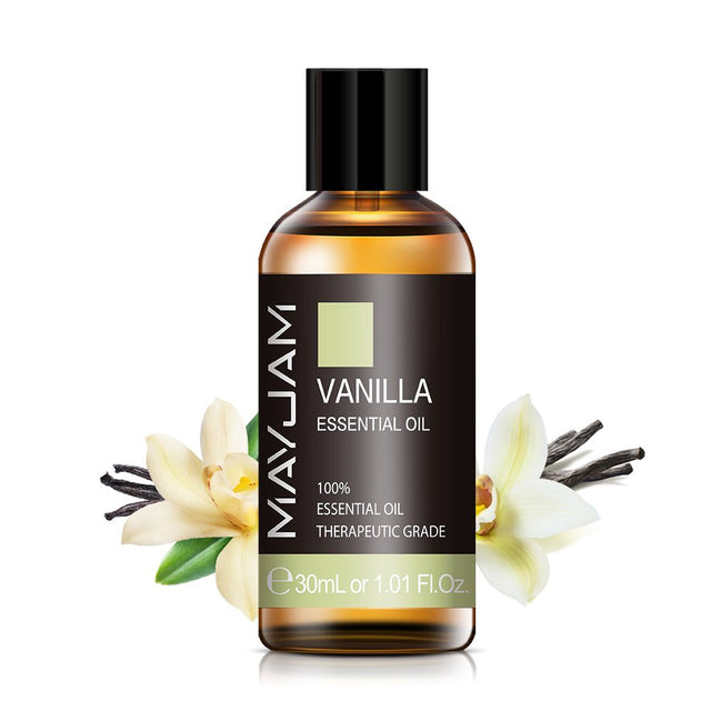 MAYJAM 30ML Vanilla Essential Oils for Aromatherapy & Diffuser, Hair & Skin Care, Massage, DIY Soap Candle Making, Fragrant and Long Lasting Vanilla Oil Perfume