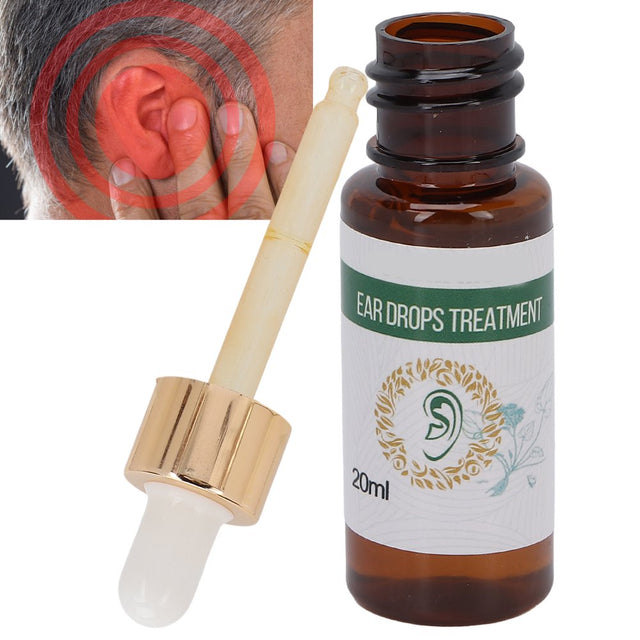 Tinnitus Treatment Drops, Relieve Tinnitus Improve Hearing Loss Ear Ringing Drops Safe Ingredients for Headache for Daily Use