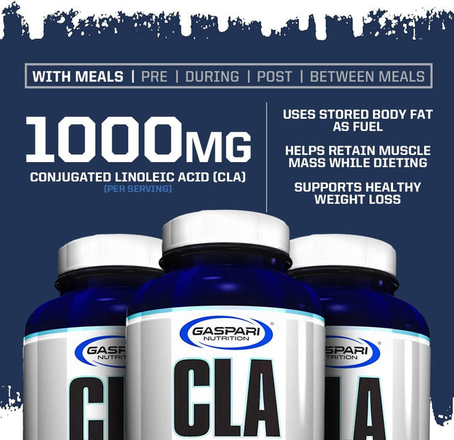 Gaspari Nutrition CLA, Essential Amino Acid, Helps Promote Muscle Mass, Taken with Meals, Part of a Balanced Workout Regimen (90 Capsules)