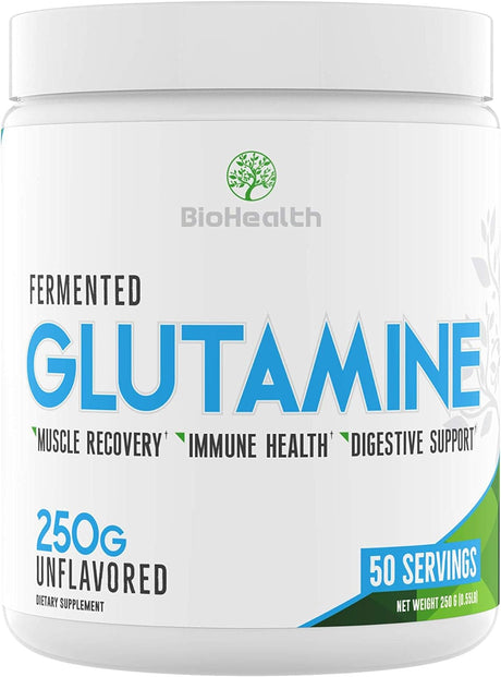 L-Glutamine | 250G Unflavored Glutamine | 50 Servings | Vegan | Non-Gmo | Muscle Recovery | Gut Health | Immune System Support