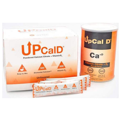 Upcald Calcium Citrate + Vitamin D3 Powder Size: Single Serving Go Packs (80 Packs)