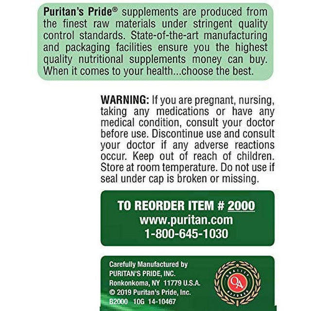 Puritan'S Pride Zinc 25 Mg to Support Immune System Health Tablets, White, 100 Count