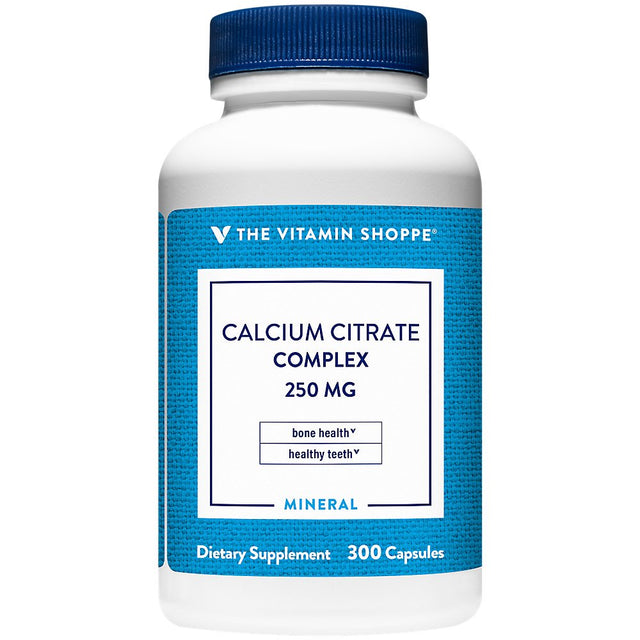 Calcium Citrate Complex 250Mg – Mineral Essential for Healthy Bones & Teeth, Well Absorbed Form of Calcium as Calcium Citrate and Carbonate (300 Capsules) by the Vitamin Shoppe