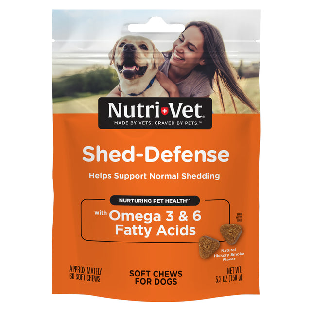 Nutri-Vet Shed Defense Soft Chews for Dogs | Supports Normal Shedding and Healthy Coat | 60 Soft Chews