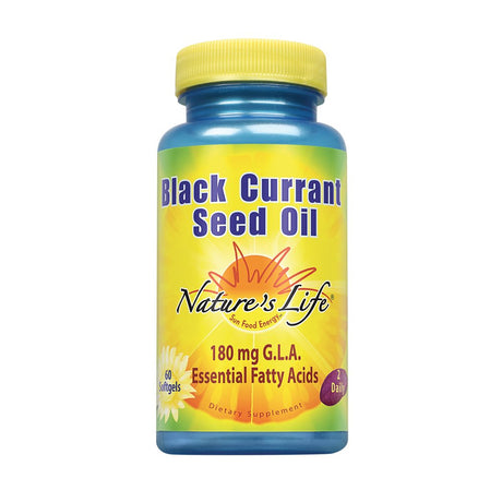 Nature'S Life Black Currant Seed Oil | Helps Support Healthy Skin, Nails, Joints & Immune Function | 180Mg GLA (Gamma-Linolenic Acid) | Softgel, 60Ct