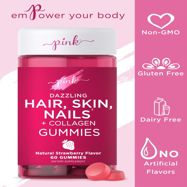 Pink Hair Skin Nails Gummies