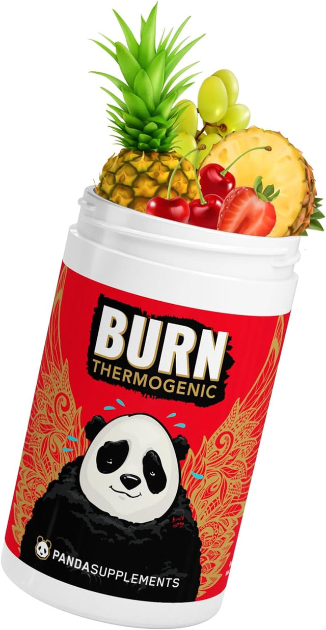 Panda Supps PANDA BURN Thermogenic Fat Burning Tunnel Vision, Focus, Appetite Suppressant, Sustainable Energy, Metabolism Booster, 3G CLA, L-Carnitine, 350 MG Caffeine & 8G Fibersol®-2 (Panda Punch)