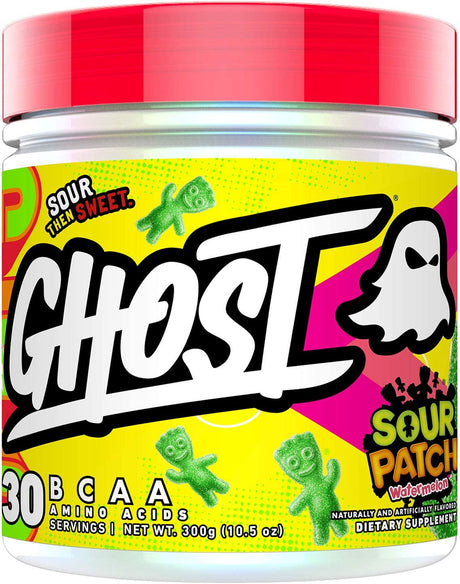 GHOST BCAA Amino Acids - Sour Patch Watermelon, 10.5 Ounce (Pack of 1)