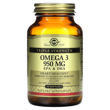 Solgar, Omega-3, EPA DHA, Triple Strength, 950 Mg, 50 Softgels