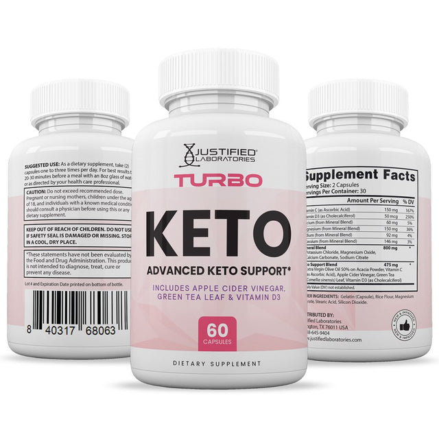 (10 Pack) Turbo Keto ACV Pills 1275Mg Alternative to Gummies Dietary Supplement 600 Capsules