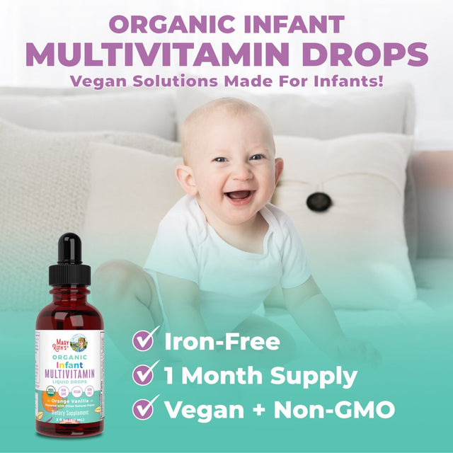 Maryruth'S | USDA Organic Liquid Multivitamin | Multivitamins for Babies | Supports Growth & Immune Health | 2 Fl Oz