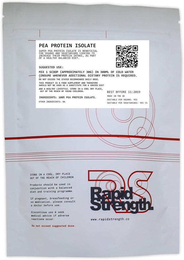 100G Pure 100% Pea Protein PRO Isolate Non-Gmo HIGH Protein Vegan USP Grade