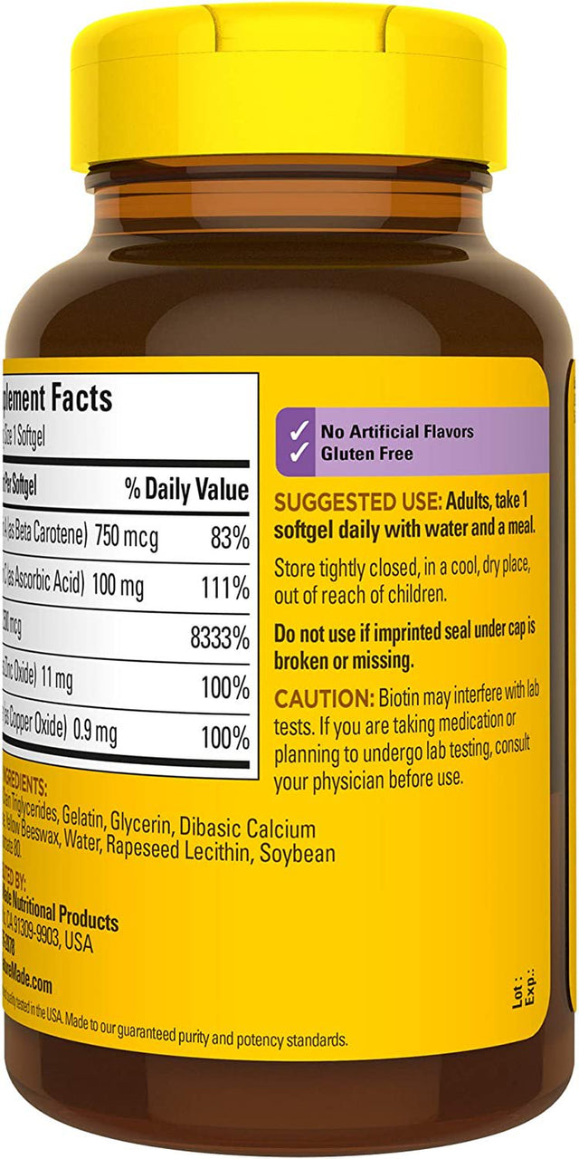 Nature Made Hair Skin and Nails with Biotin 2500 Mcg, Dietary Supplement for Healthy Hair Skin and Nails Support, 120 Softgels, 120 Day Supply