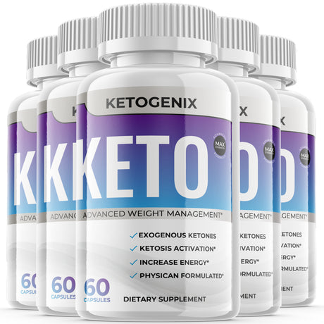 (5 Pack) Ketogenix Keto Max Pills Advanced Weight Mangement Puretonics VIP Tablets Ketogenic as Seen on for Women Men Supplements (300 Capsules)