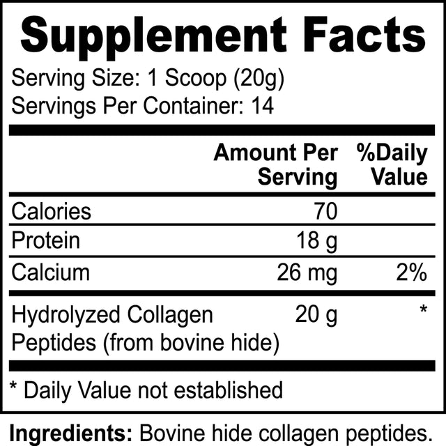 Grass-Fed Hydrolyzed Collagen Peptides (280G)