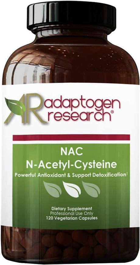 N-Acetyl-L-Cysteine 900Mg | NAC Supplement | Powerful Antioxidant | Supports Detoxification | Non-Gmo | 120 Vegetarian Capsules | Adaptogen Research