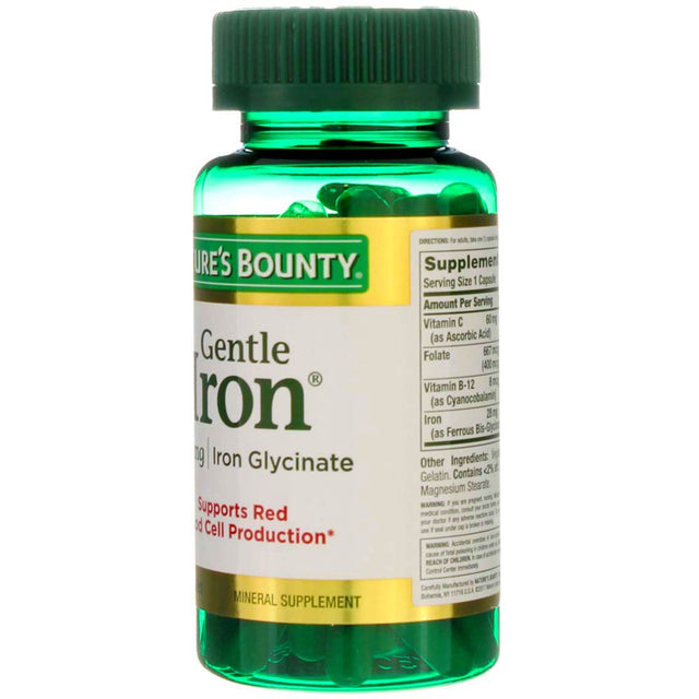 Nature'S Bounty Gentle Iron, 28Mg, 90 Capsules (Pack of 6)