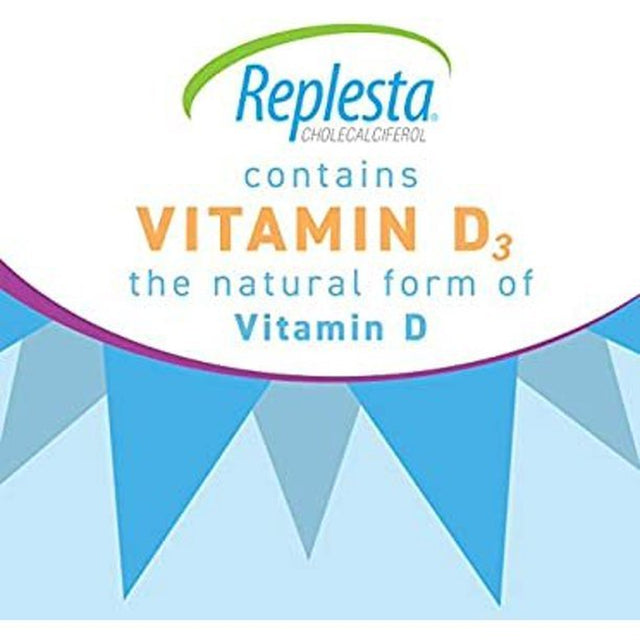 Replesta Cholecalciferol 50,000 IU Vitamin D3, Natural Orange, 4 Ct, 5-Pack