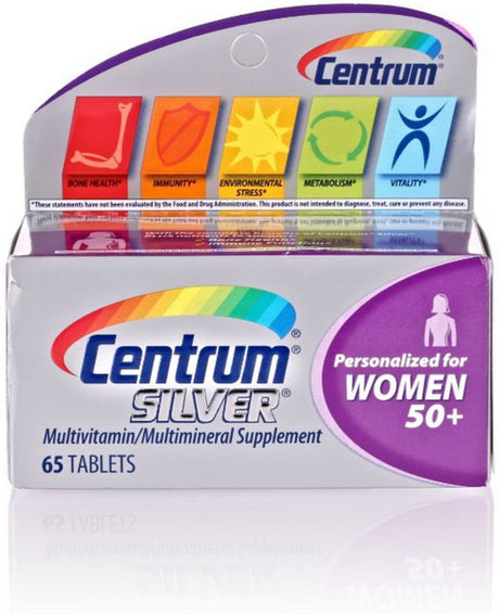 Centrum Silver Women 50+ Multivitamin Tablets 65 Ea (Pack of 3)