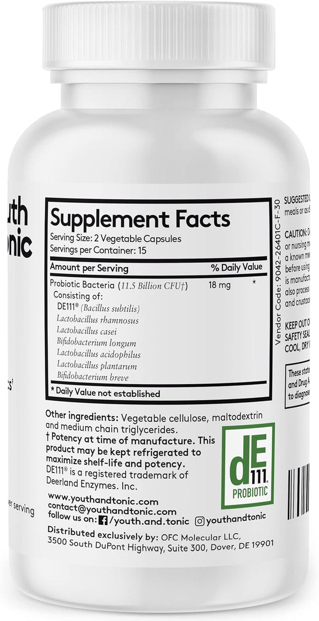 Probiotic Supplement for 15 Day Cleanse | Guaranteed Shelf Stable Probiotics for Digestive & Colon Health to Balance Gut Flora | Cleansing Regularity Constipation Bloating Support for Women Men Adults