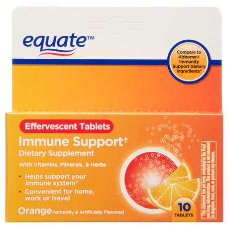 Equate Immune Support Dietary Supplement, Orange, 10 Count