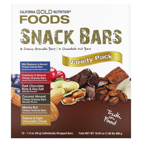 Maple, Nuts, Sea Salt, Variety Pack Snack Bars, Simple Ingredients, 7 G Plant-Based Protein, 6 G Fiber, No Artificial Colors, Flavors, Sweeteners, Preservatives, 1.4 Oz (40 G) Each, 12 Bars