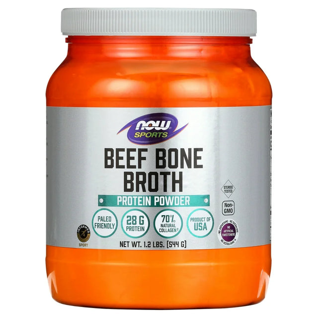 Now Foods, Beef Bone Broth Protein - 1.2 Lb Powder