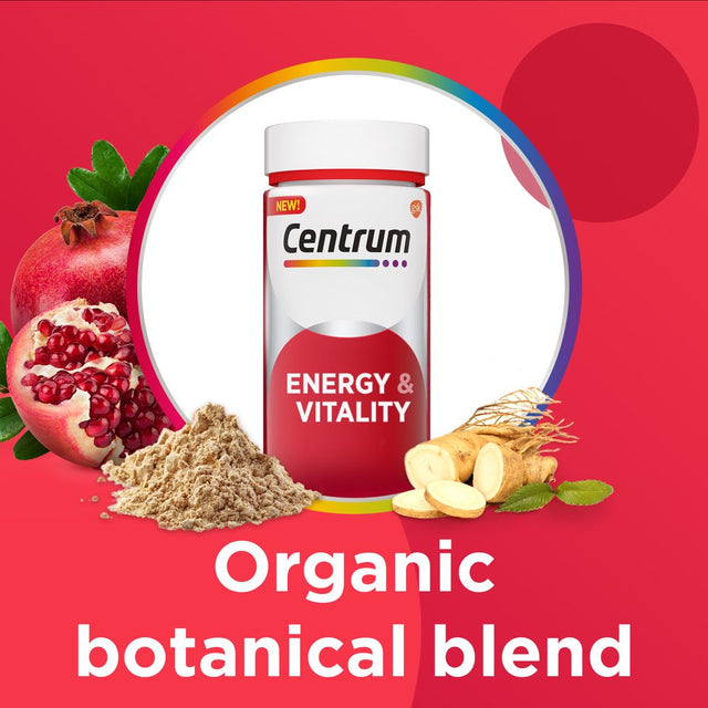 Centrum Energy & Vitality Dietary Supplement, with Coq10, Maca Root and Ginseng - 50 Ct