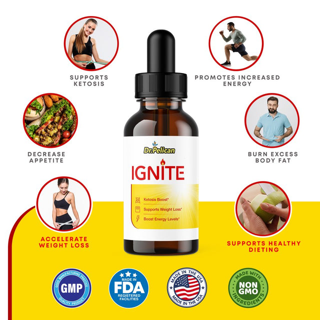 Ignite Sunrise Drops-Ketosis/Weight Loss/Diet/Energy-60Ml (2Fl Oz)- Dr. Pelican