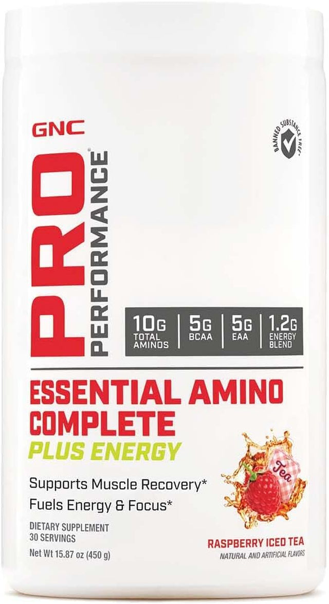 GNC Pro Performance Essential Amino Complete plus Energy - Raspberry Iced Tea - 15.9 Oz.