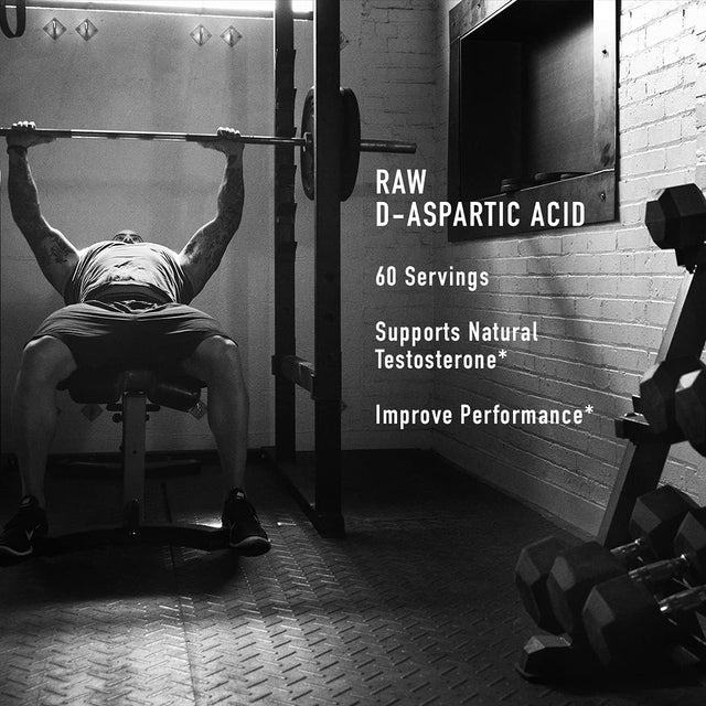 BLACKMARKET RAW D-Aspartic Acid - Workout Powder Drink Mix for Men, Increase Natural Testosterone Supply, Build Muscle, Improve Recovery & Strength, 180 Grams